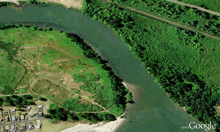 Westport Slough, as shown by Google Earth Pro